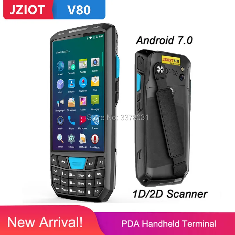 Портативный компьютер V80 с Wi-Fi 1d 2D сканер штрих-кода КПК-органайзер персональный