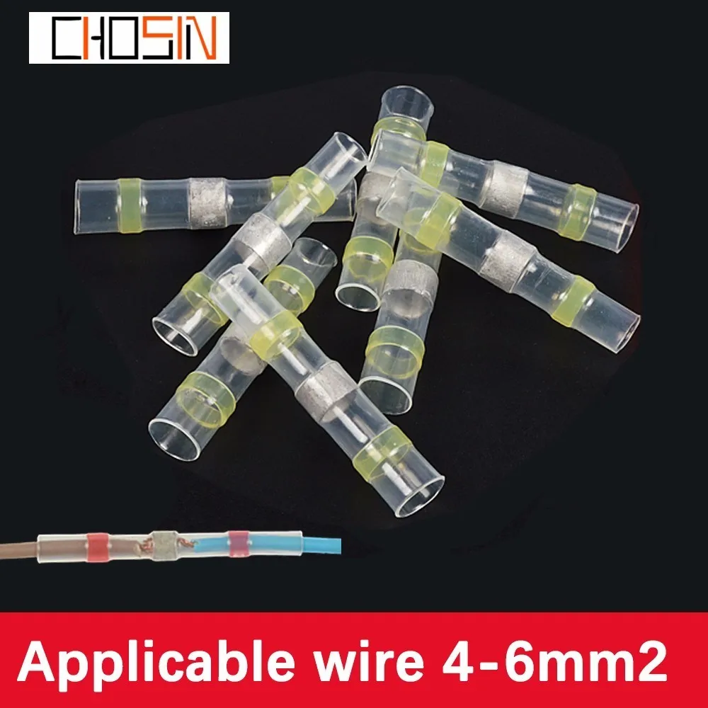 

50/100pcs 26-24AWG Insulated Wire Connectors Waterproof Heat Shrink Wire Splice Connector Tinned Copper Solder Seal Terminals