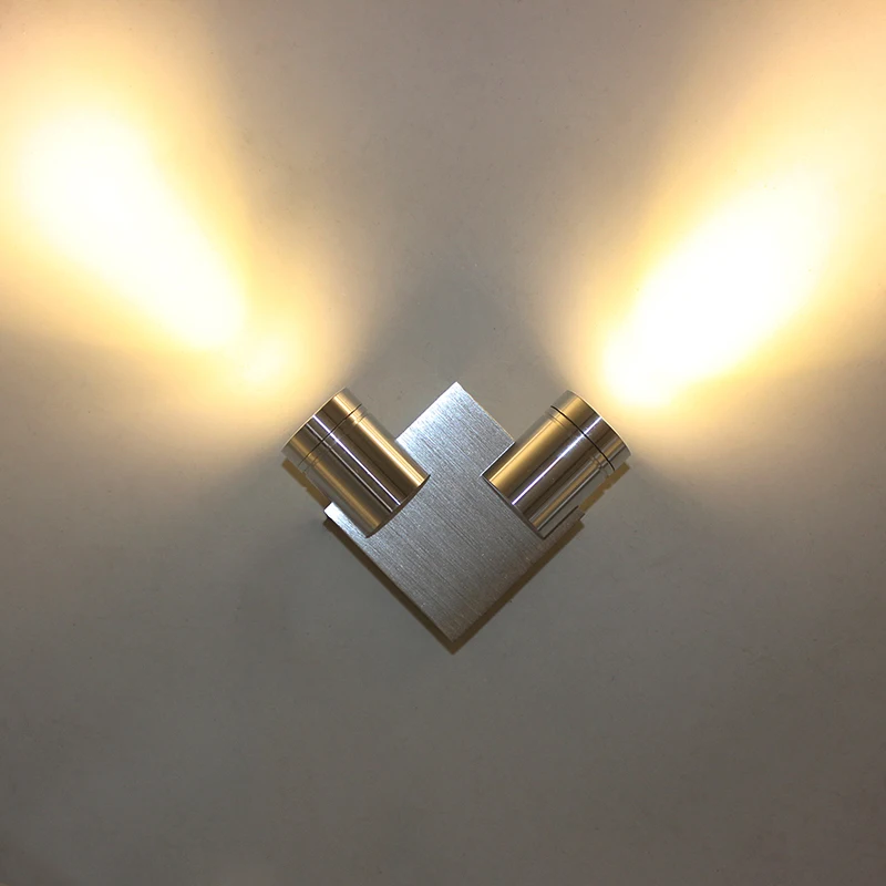 Wall Lamp Right and Down Lighting 2W Aluminum Colorful LED Sconce Indoor Night Light Decorated for Bedroom Living Room Loft | Освещение