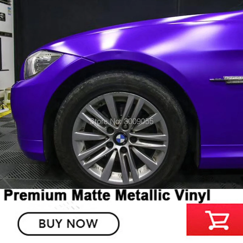 

High end series Matte Metallic pearl metal Purple Wrapping film with air release channels German diamond glue