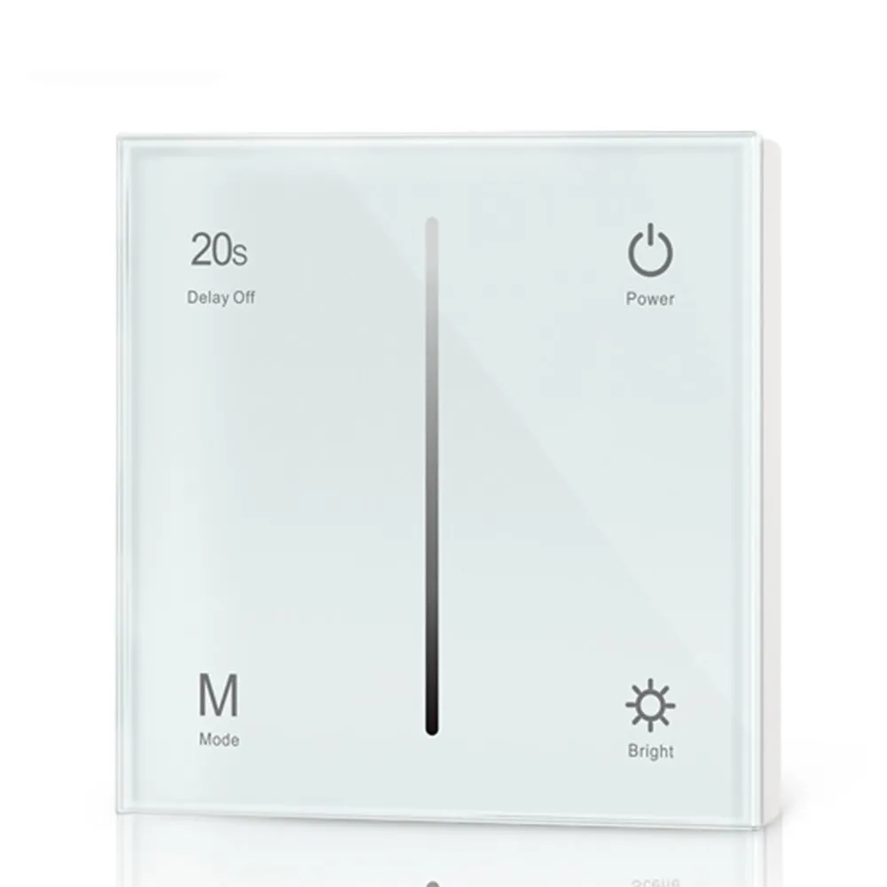 

CLAITE AC85-265V To 0-10V T-ouch Panel Wall Mount LED Dimmer Controller Light Switch