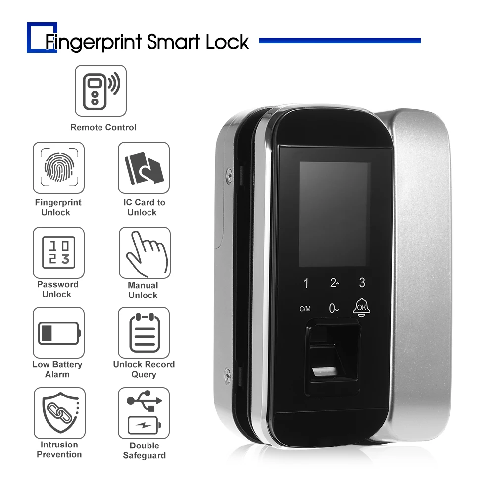 Fingerprint Smart Lock Remote Control Password Door Access Control