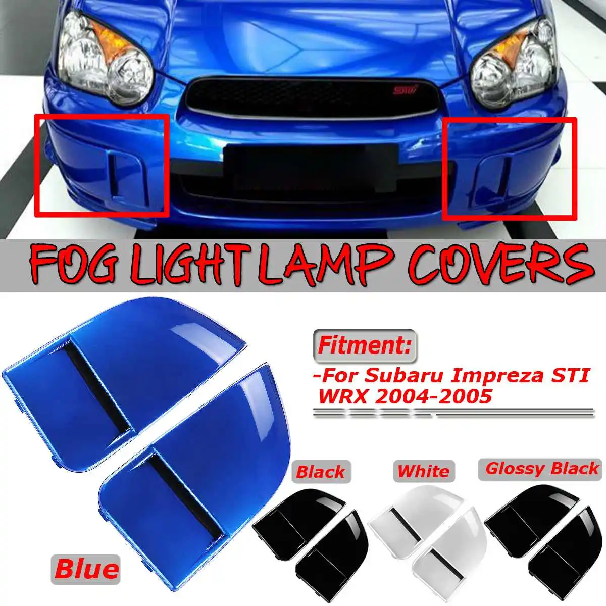Новая пара автомобиля Передние Противотуманные фары лампы Чехлы бампер облицовочная крышка защита для Subaru Impreza STI WRX 2004-2005
