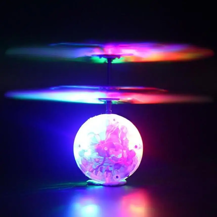 Crystal Flying RC Ball Infrared Induction Mini Aircraft Flashing Light Remote Control Helicopter Toys For Kids Gift Toy