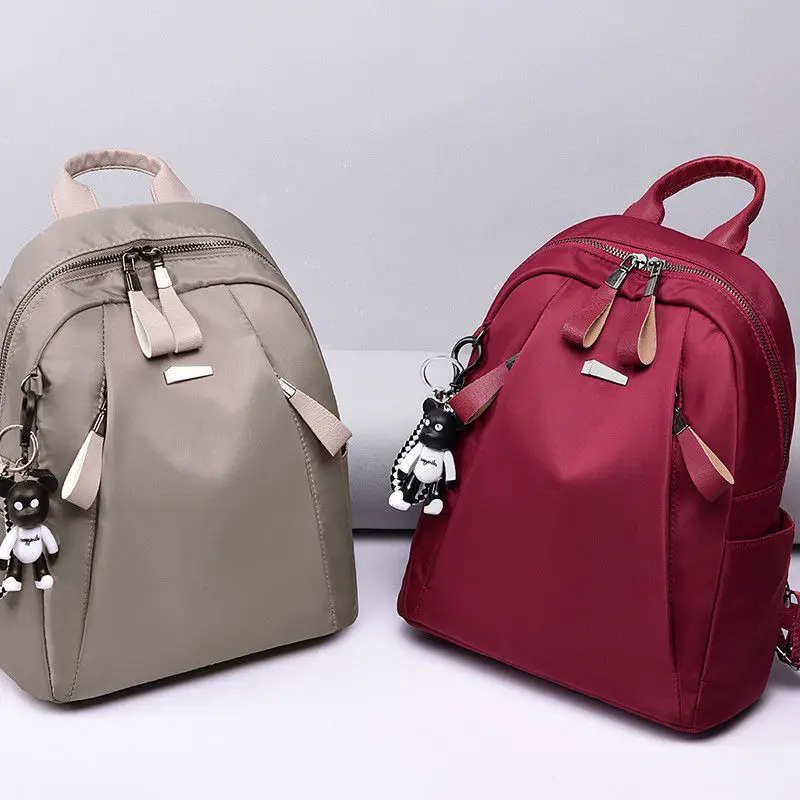 

2018 New Style Solid Zipper Fashion Women Bag Backpack School Shoulder Bag PU Leather Tassels Casual