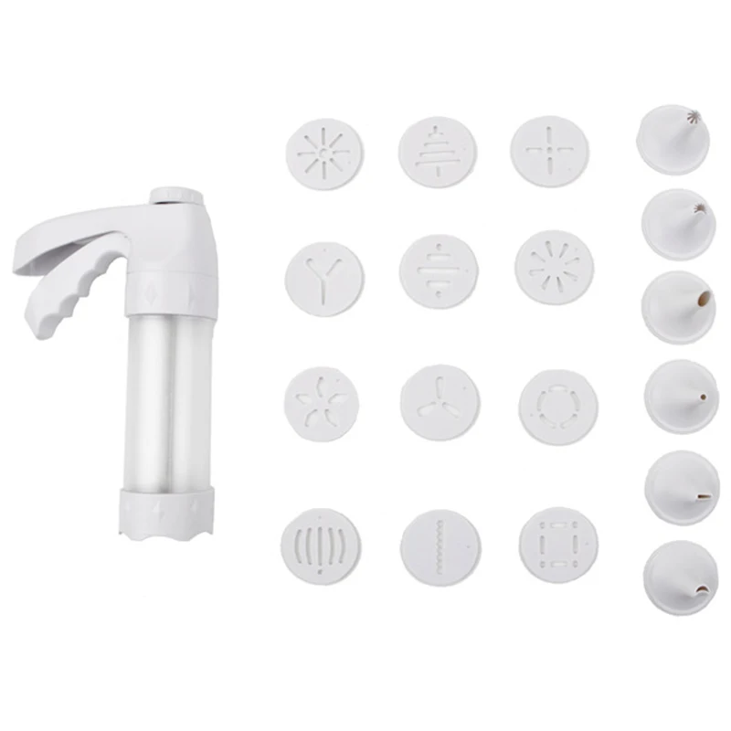 Baking Tools Hand Pressed Cookie Machine Extrusion Picking Flower 12 Piece 6 Cream Decorating Mou | Дом и сад