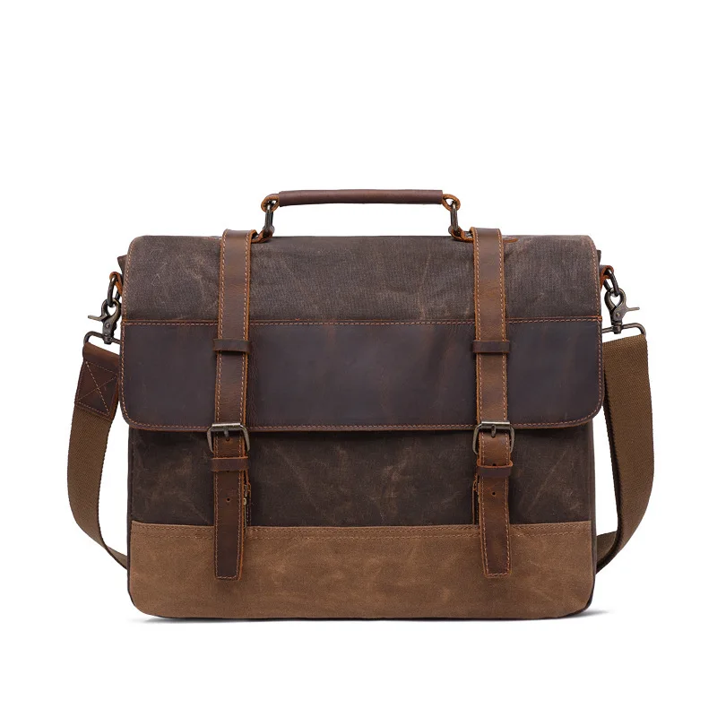 Men's Briefcases Bag Men's Genuine Leather Bags Male Man 15.6inch Business Leather Laptop Bag For Luxury Brand Men Briefcases