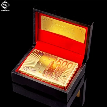 24K Gold Playing Cards Poker Game Deck Gold Foil Poker Magic Waterproof Card w/ Black Wooden Box
24K Gold Playing Cards Poker Game Deck Gold Foil Poker Magic Waterproof Card w/ Black Wooden Box