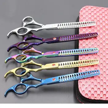 

Professional Pet Dog Scissors Stainless Steel Thinning Cutting Shears Cats Dogs Grooming Scissors Hair Trimming Tools 7" Tesoura
