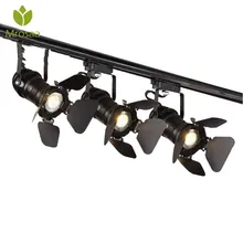 Mrosaa Ретро минималистичный E27 Светодиодный светильник для отслеживания Точечный светильник потолочный светильник 110 В/220 В Внутреннее освещение для прихожей магазин одежды бар