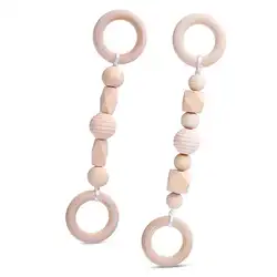 Деревянное кольцо детский браслет детский Прорезыватель браслеты для малышей Прорезыватель погремушка игрушка для новорожденных