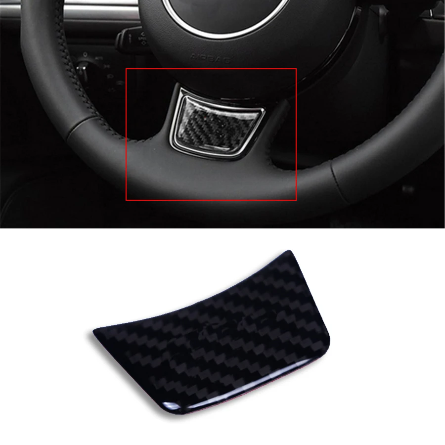 

Modified Carbon Fiber Steering Wheel Chin Stickers Car Modification For Audi New A4L/A6L/A3/Q3/Q5/Q7