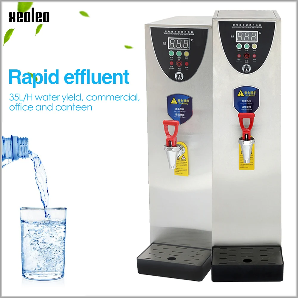 Xeoleo 10L Hot Water dispenser Commercial Hot Water machine 35L/H Stainless steel Water boiler for bubble tea shop 2500W