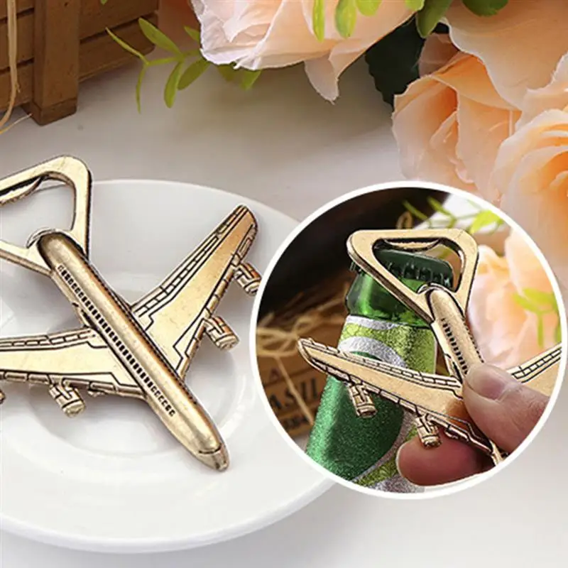 1pc Airplane Bottle Opener Antique Plane Shape Beer Opener Wedding Gift