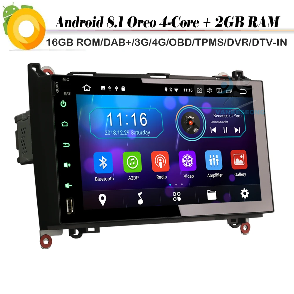 DAB + Wi Fi 4G Android 8 1 Автомагнитола автомобильный стерео DVR OBD Автомобильный GPS