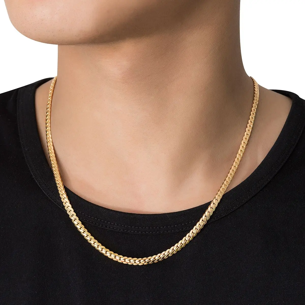 Exaggerated 18 Gold Necklace Snake Bone Chain Creative Necklaces Unisex