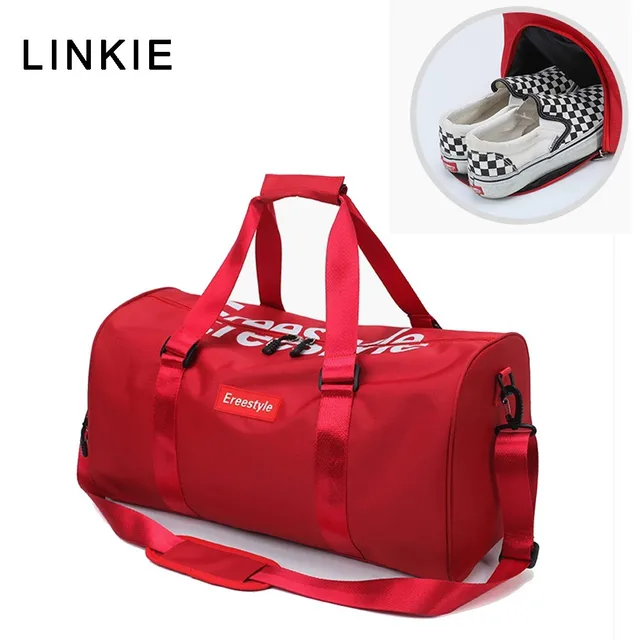 2019 Red Black Gym Bag Women men Sport Bags Compartment Waterproof for