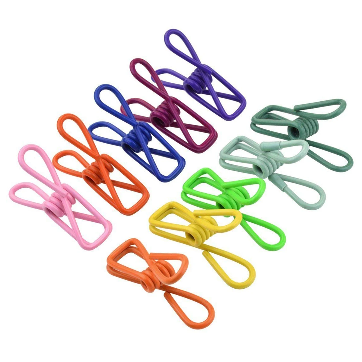 

Pack of 50 Assorted Colors 2 inch Clips Holders Multi-purpose Clothesline Utility Clothespins(50pcs)