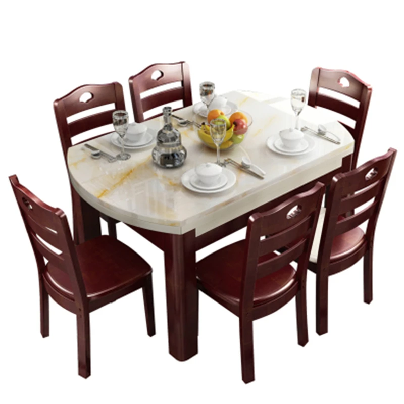 Eet Marmol الطعام Tavolo Comedores Mueble Eettafel مجموعة Tisch Juego Tafel خشبية Comedor ميسا دي جانتار مكتب مكتب طاولة طعام