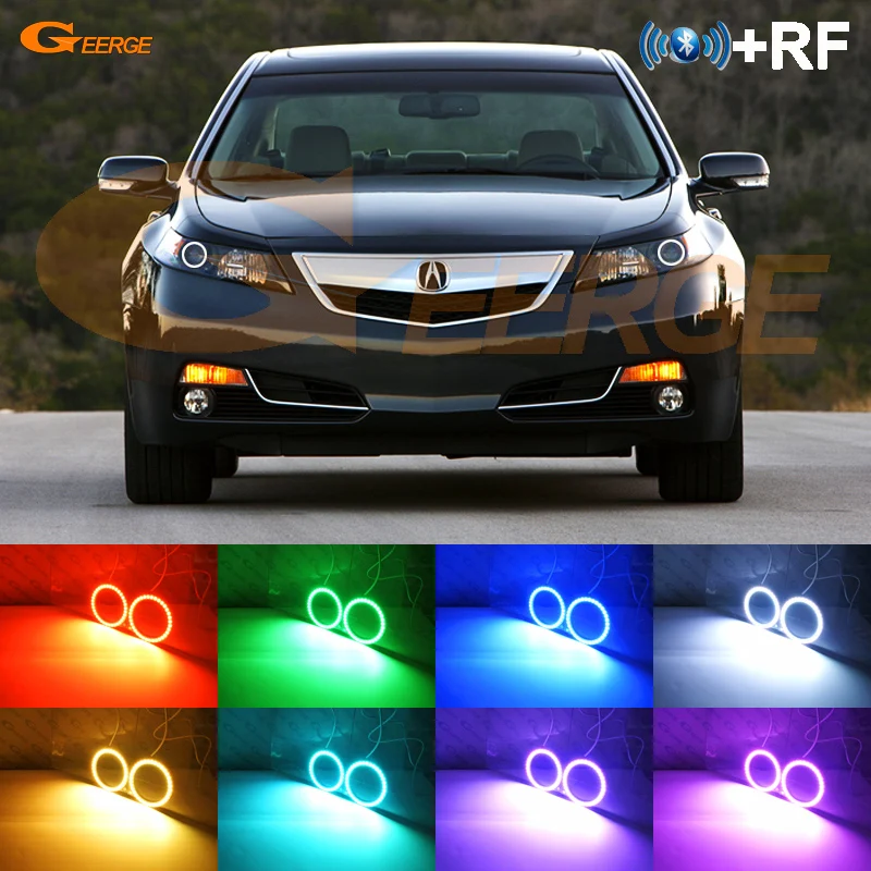 Для Acura TL 2009 2010 2011 отличный РЧ Bluetooth контроллер многоцветный ультра яркий RGB светодиодный ангельские глазки Halo Кольцо Комплект