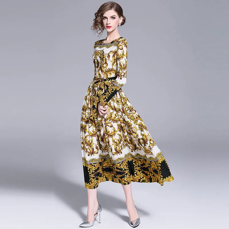 Banulin Runway Dresses Women High Quality Print Long Cotton Dresses For Womens Maxi Dress Party Robe Femme Ete 2019 B8816 Banulin Runway Dresses Women High Quality Print Long Cotton Dresses For Womens Maxi Dress Party Robe Femme Ete 2019 B8816
