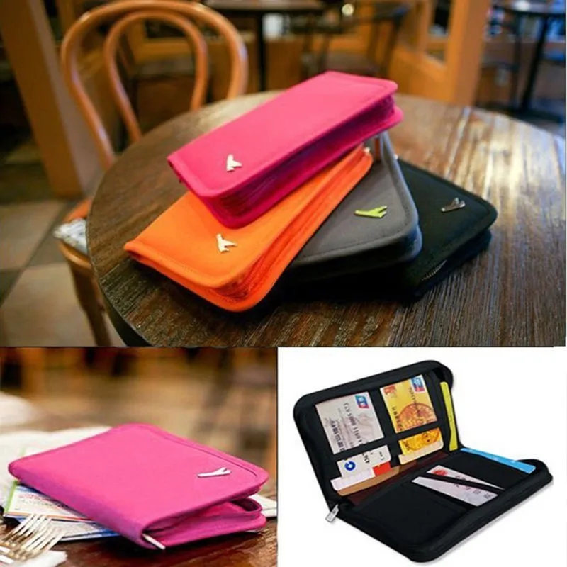 SNUGUG Passport Documents Package Travel Bag Pouch Passport ID Credit Card Wallet Cash Holder Organizer Case Box Storage Bag