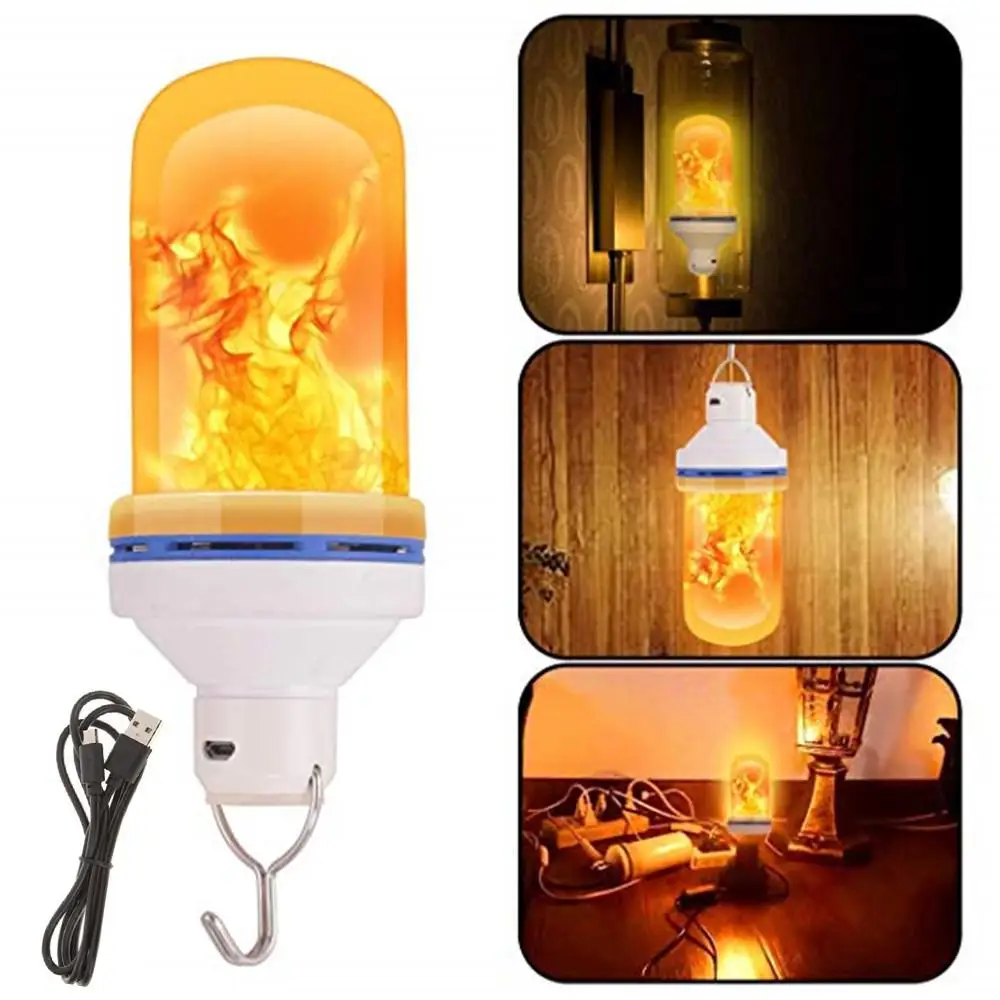 USB Rechargeable Gravity Sensor Flame Lights SDM2835 LED Flame Effect