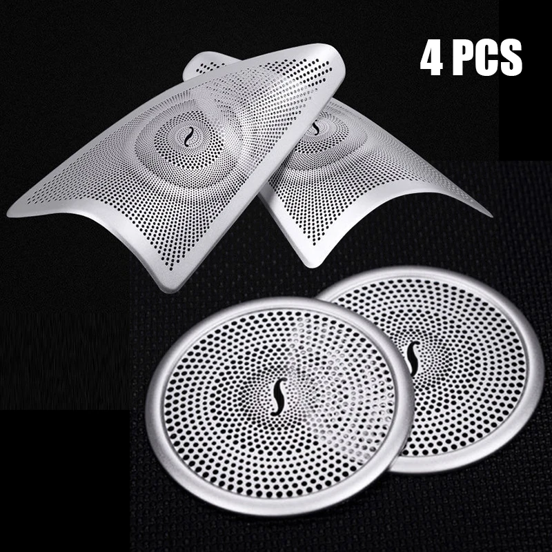 

Car Metal Front+Rear Sound Speaker Chrome Cover Trim For Benz W166 ML X166 Parts