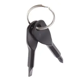 Открытый спортивный инструмент 2in1 отвёртки брелок для ключей дома аксессуары резервного питания кемпинга пеший Туризм черный 8 см