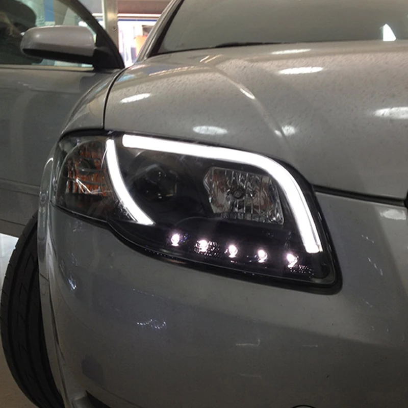 Roadot светодиодные hid лампы головного света для Audi A4 B7 2005 2008 дневные ходовые огни