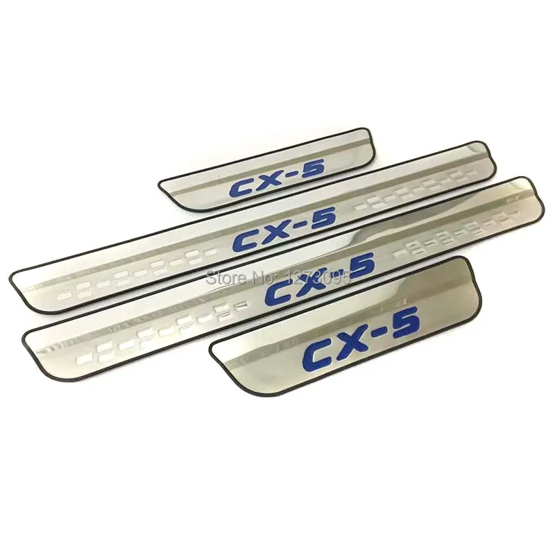 

For Mazda CX-5 2017 2018 Stainless Door Sill Scuff Plate Protector Trim Kick Guard Pedal Step Cover Trim Car Styling Accessories