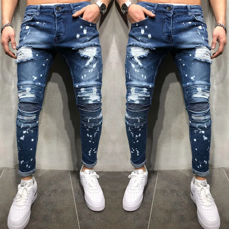 Thefound 2019 Мода Для Мужчин's Norton Regular Fit Straight синие джинсы