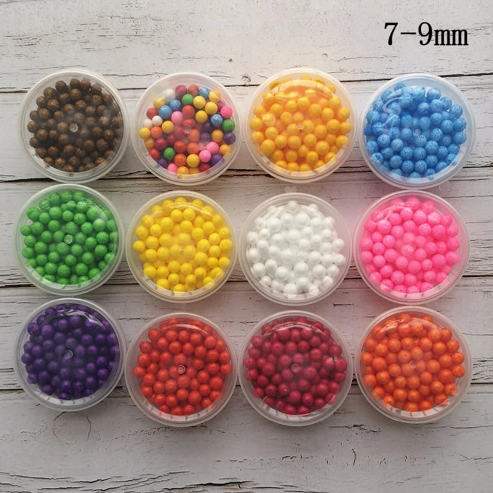 3Boxes Polystyrene Styrofoam Slime Box Foam Beads Snow Mud Particles Accessories Decorative Balls DIY Craft Supplies TOYS BEAD 2