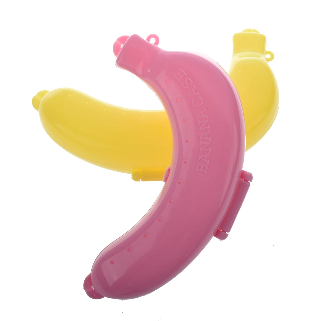 

New Style Special offer Plastic Banana Protector Container Box Holder Case Food Lunch Fruit Storage Box- Set of 2
