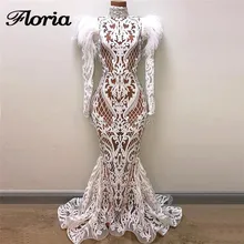 Белые сексуальные прозрачные вечерние платья Кафтан исламский арабский Выпускной платье Турецкий Ближний Восток свадебные вечерние платья Robe de soiree
