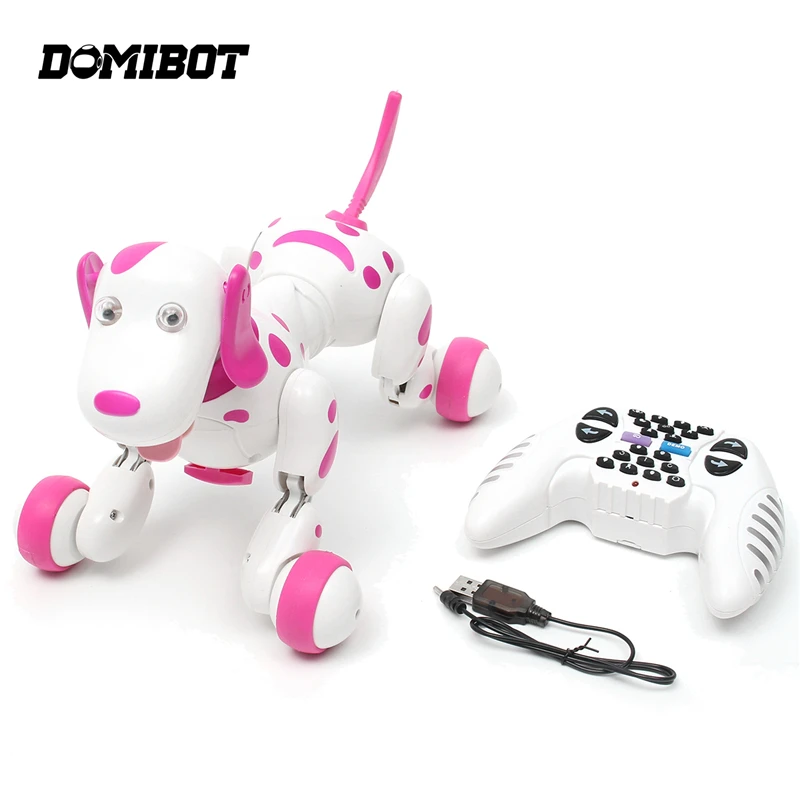 

Domibot 2.4G RC Smart Dance Walking Remote Control Robot Dog Electronic Pet RC Robot Pink
