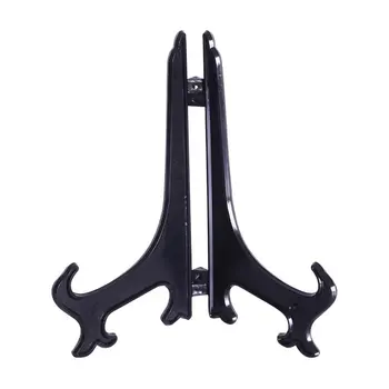 

12pcs Foldable Plastic Black Display Stand Plate Photo Frame Holder Easel Table Storage Racks