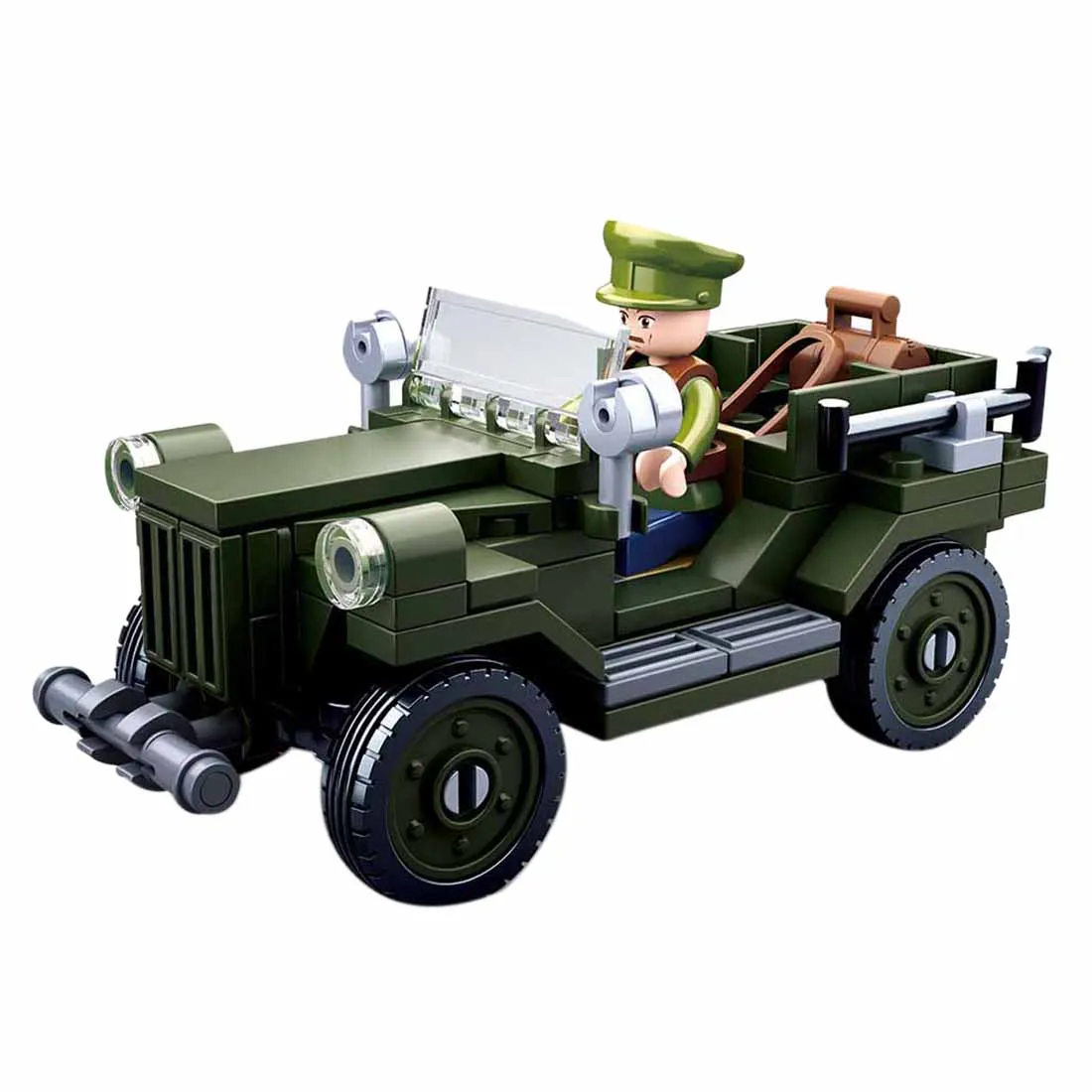 

Sluban Military DIY Small Particle Model Building Block Assembly Construction Kit for Children Educational Toy - GAZ-67 Vehicle