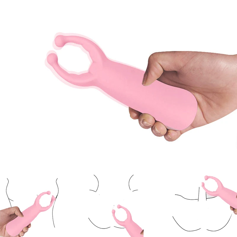 10 Mode Charging Clitoris Stimulator Vibrating Nipple Clip Clamp font b Dildo b font Penis Clit