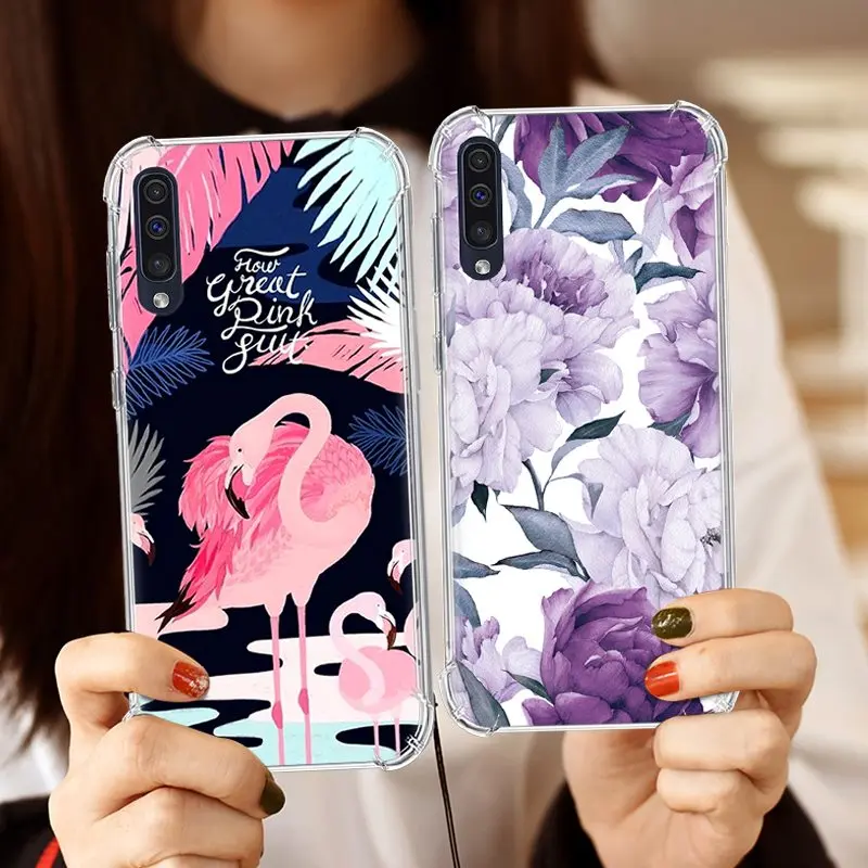 Чехол для телефона Samsung Galaxy A50 стильный дизайн цветной окрашенный чехол с защитой