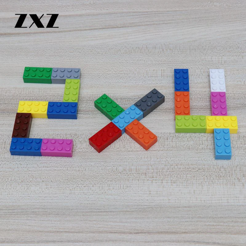 10 шт. MOC Brick 2x4 совместимые с Lego Part 3001 классические Обучающие игрушки подарок для