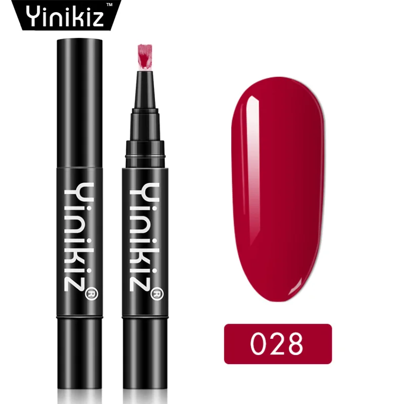 

Yinikiz 3 In 1 UV Gel Lacquer No Need Base Top Coat Newest One Step Gel Nail Polish Pen Shape Long Lasting Nail Gel Varnish