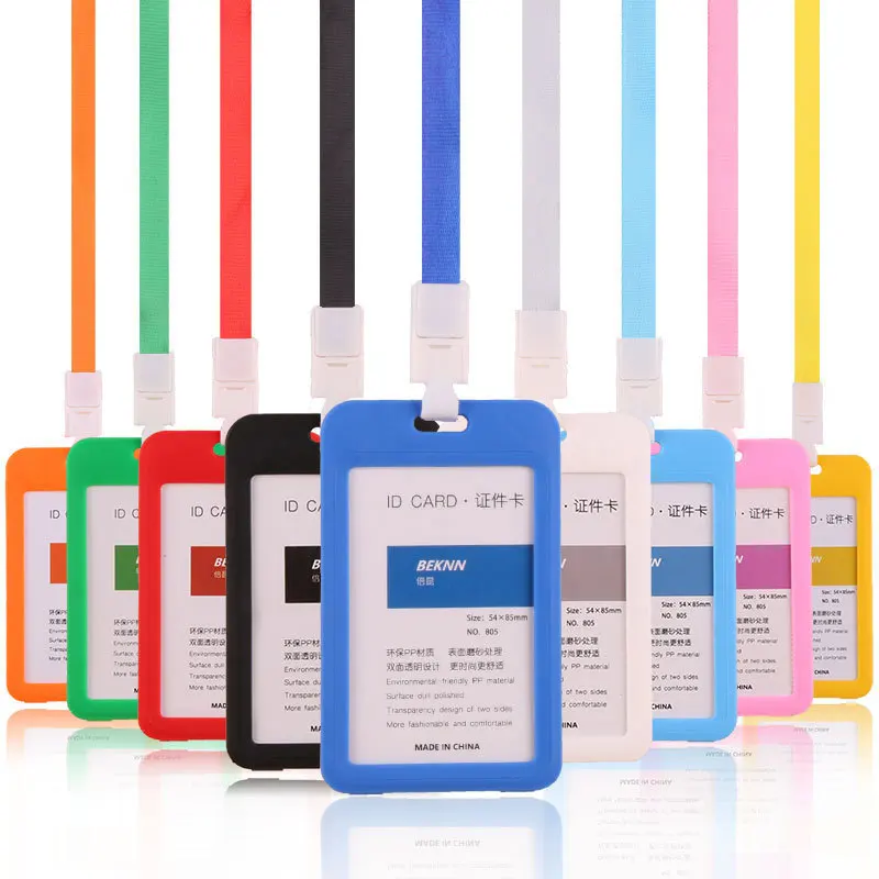 

10 colors Employee's Card holder Badge Plastic Pp Exhibition Meeting Work Brand