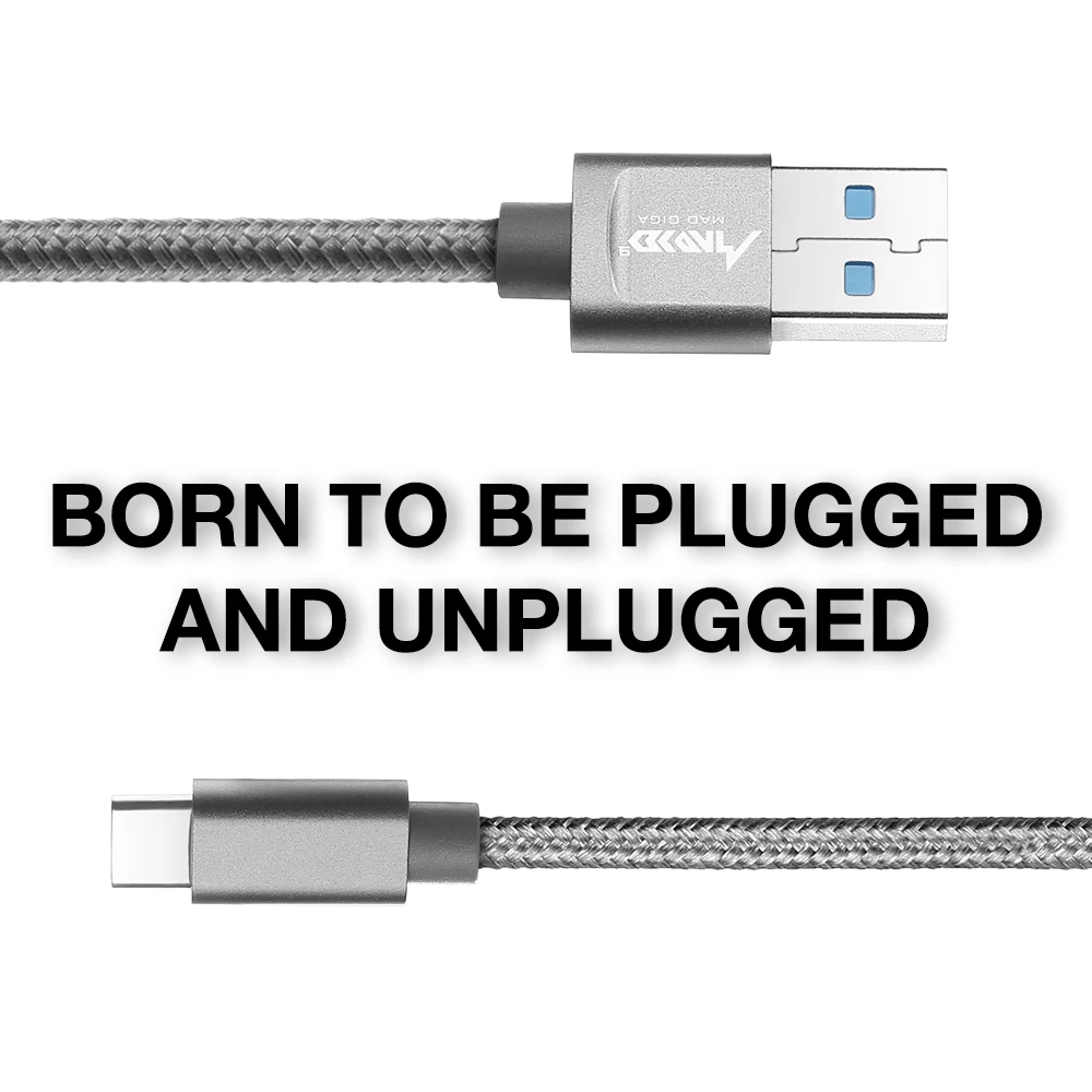 MAD GIGA USB Type C Cable, 2M Fast Charging Data Cable for Samsung Galaxy S8, S8 Plus, Huawei MateBook, 2M Charger Cord Set of 2 MAD GIGA USB Type C Cable, 2M Fast Charging Data Cable for Samsung Galaxy S8, S8 Plus, Huawei MateBook, 2M Charger Cord Set of 2