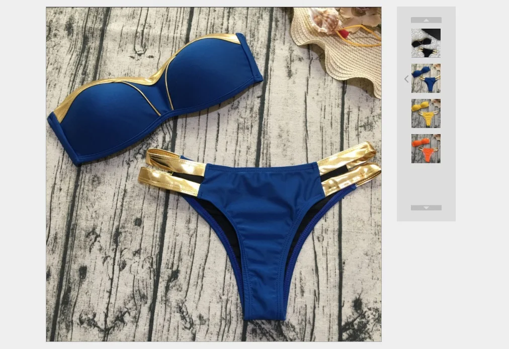Хит продаж новинка комплект бикини женский купальник пуш ап окрашенные Bronzing