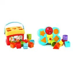 Пластик составное здание Box Set Творческий головоломки сортировка, совпадение игрушки для детей развивающие строительство и строительство