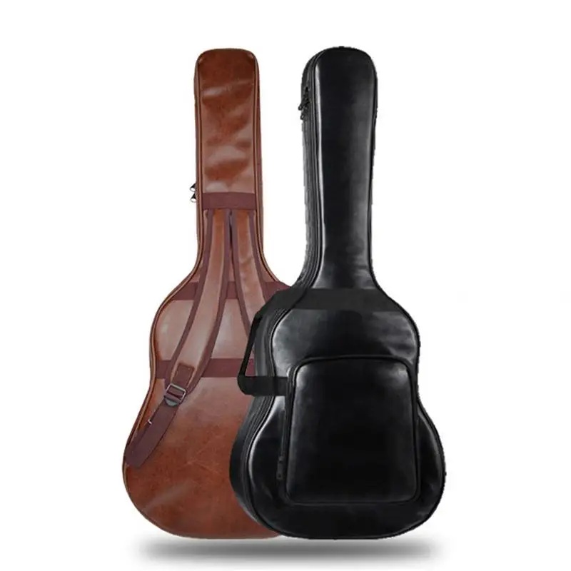 40/41 Inch Waterproof Thickened PU Leather Guitar Backpack Carrying Bag Guitarra Case Musical
