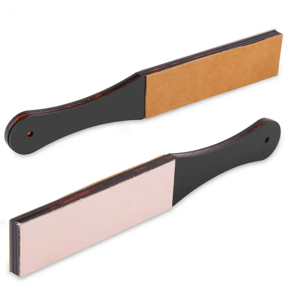 

Manual Acrylic Shaver Sharpening Board Knife Polishing Leather Double Size PU Leather Straight Strop Belt Knife Sharpener