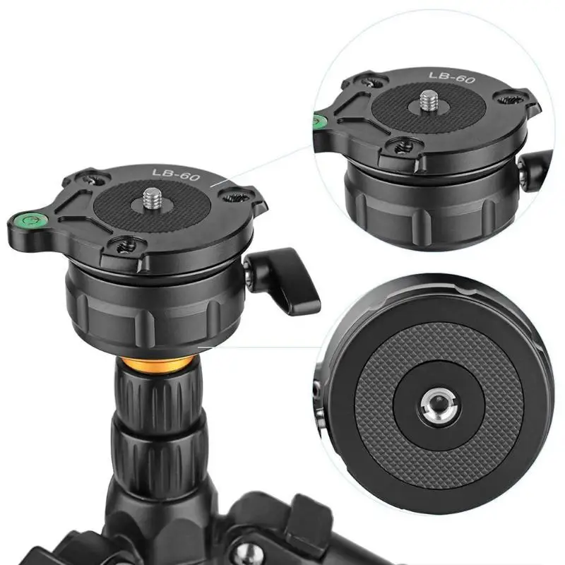 

For DSLR Camera Leveling Base 69mm Speedy Adjustable Level Base Panning Level with Offset Bubble Level for Camera Tripod Head