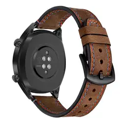 22 мм кожаный ремешок для часов для мужчин для женщин Модный водный линии заменить для мужчин t кожаный ремешок для huawei часы GT Honor Magic недавно